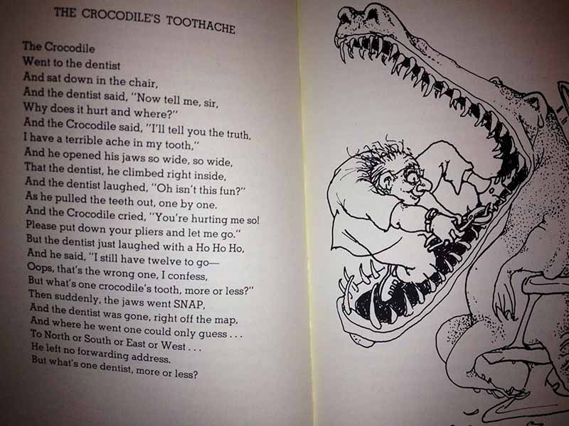 آهنگ انگلیسی The Crocodile’s Toothache از Shel Silverstein به همراه متن و ترجمه مجزا