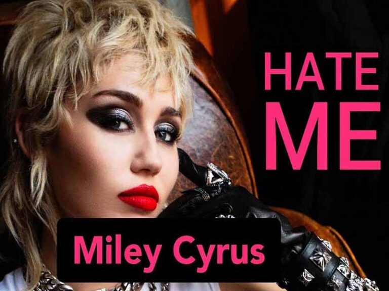 آهنگ انگلیسی Hate Me از Miley Cyrus به همراه متن و ترجمه مجزا