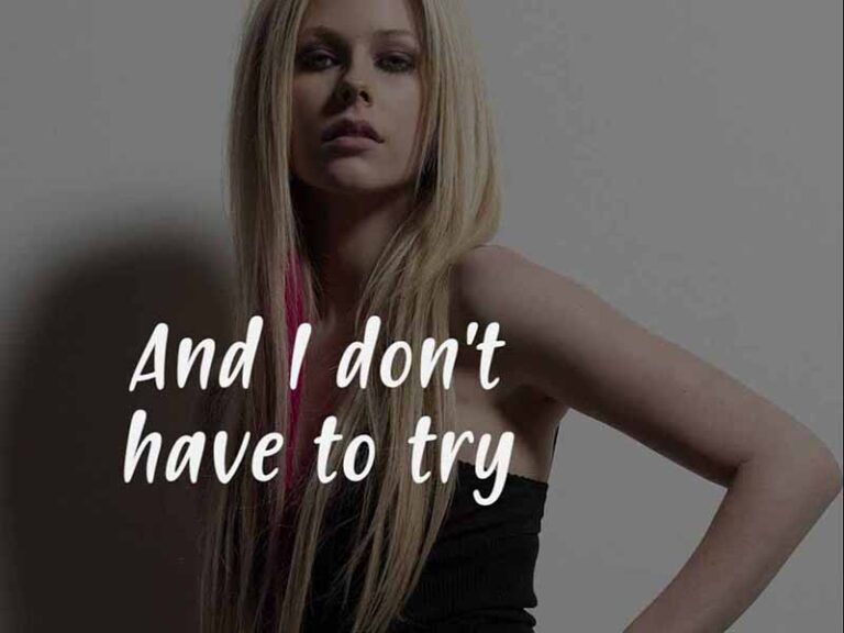 آهنگ انگلیسی I Don’t Have to Try از Avril Lavigne به همراه متن و ترجمه مجزا