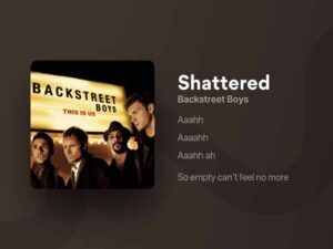 آهنگ انگلیسی Shattered از Backstreet Boys به همراه متن و ترجمه مجزا