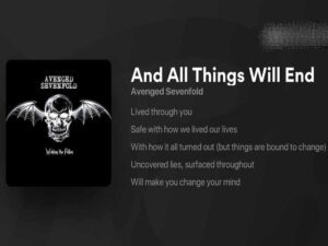 آهنگ انگلیسی And All Things Will End از AVENGED SEVENFOLD به همراه متن و ترجمه مجزا